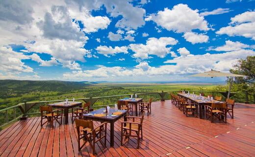 Outdoor Deck for Dining at Mbali Mbali Soroi Serengeti Lodge
